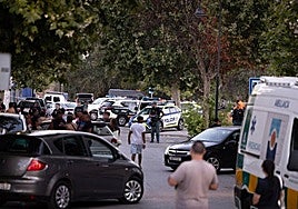 Police deployment on Tuesday, following the murder.