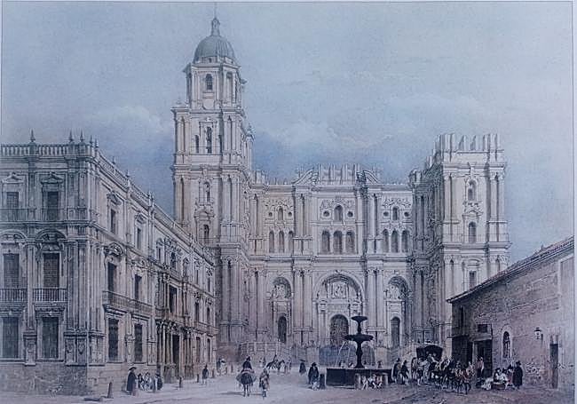 Plaza del Obispo circa 1800.
