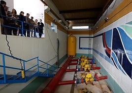 Dignitaries at the official opening of the Rojas pumping station, a key transfer point between Malaga and the Costa del Sol.