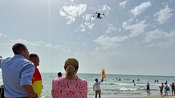 Six rescues with drones performed on Fuengirola's beaches so far this summer