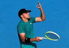 Davidovich, after losing a point in Cincinnati.