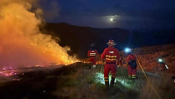 Several major wildfires burn uncontrolled in one region of Spain with locals evacuated and main roads affected