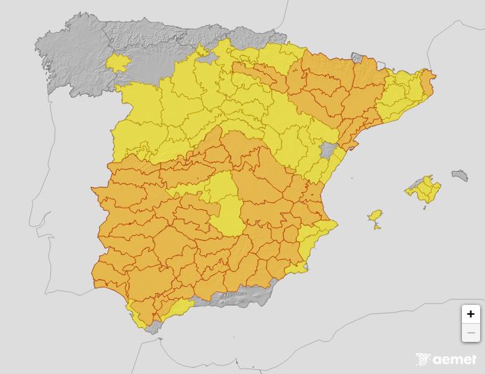 Aemet forecast for Sunday, 17 August.