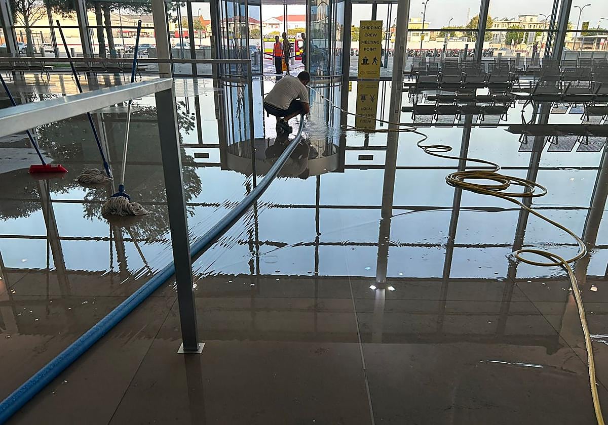 Gibraltar Airport suffers flight disruption after water main burst floods passenger terminal building