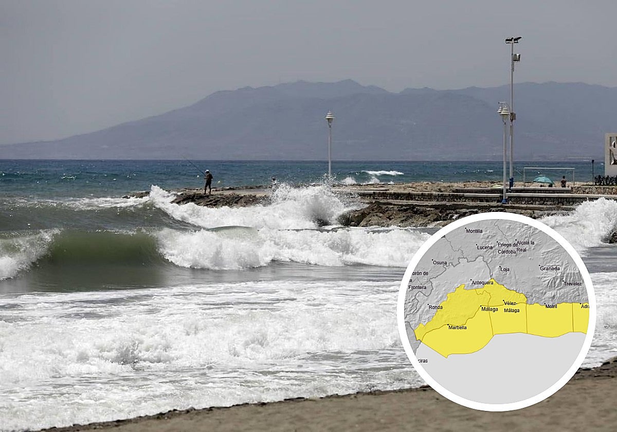 Aemet activates yellow alerts for high temperatures and waves on the Costa del Sol