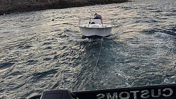 Gibraltar customs boat rescues stricken vessel off Europa Point