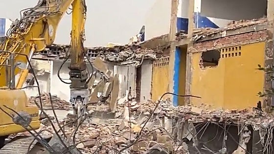 Watch as demolition of Marbella's old football ground advances at a pace