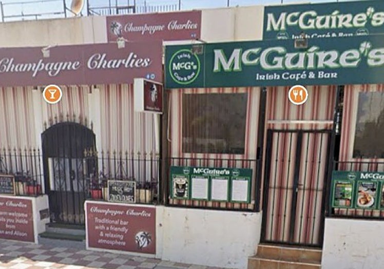 Champagne Charlie's and McGuire's before the fire.