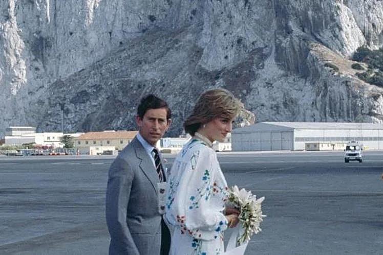 Charles and Diana on their visit to Gibraltar in August 1981.