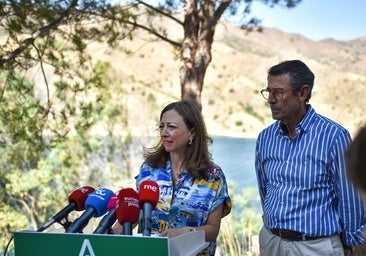 After a hot dry summer, what state are Malaga province's reservoirs in?