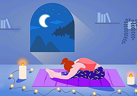 Doing yoga after your evening meal helps you sleep well.