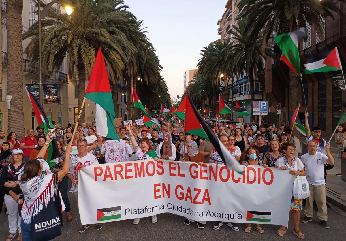 Thousands of people demonstrate their support for Gaza in Malaga: 'We cannot look the other way'