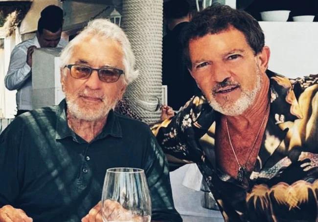 Robert de Niro and Antonio Banderas, during a lunch they shared this summer in Marbella.