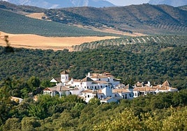 View of the hotel Finca La Bobadilla, in the Sierra de Loja.