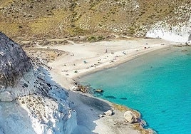 View of the spectacular Cala de Enmedio cove in Cabo de Gata-Níjar.