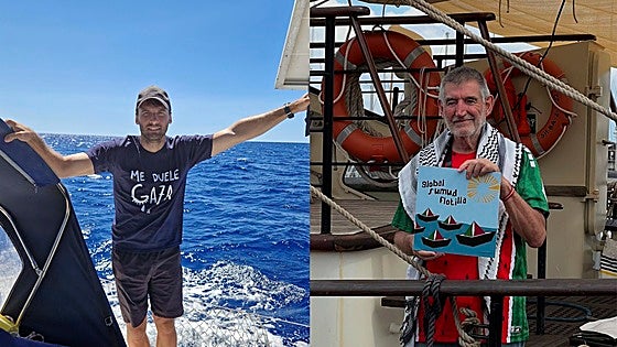 These are the two men from Malaga and the Costa who are part of the humanitarian aid flotilla travelling to Gaza: 'being here is a privilege'