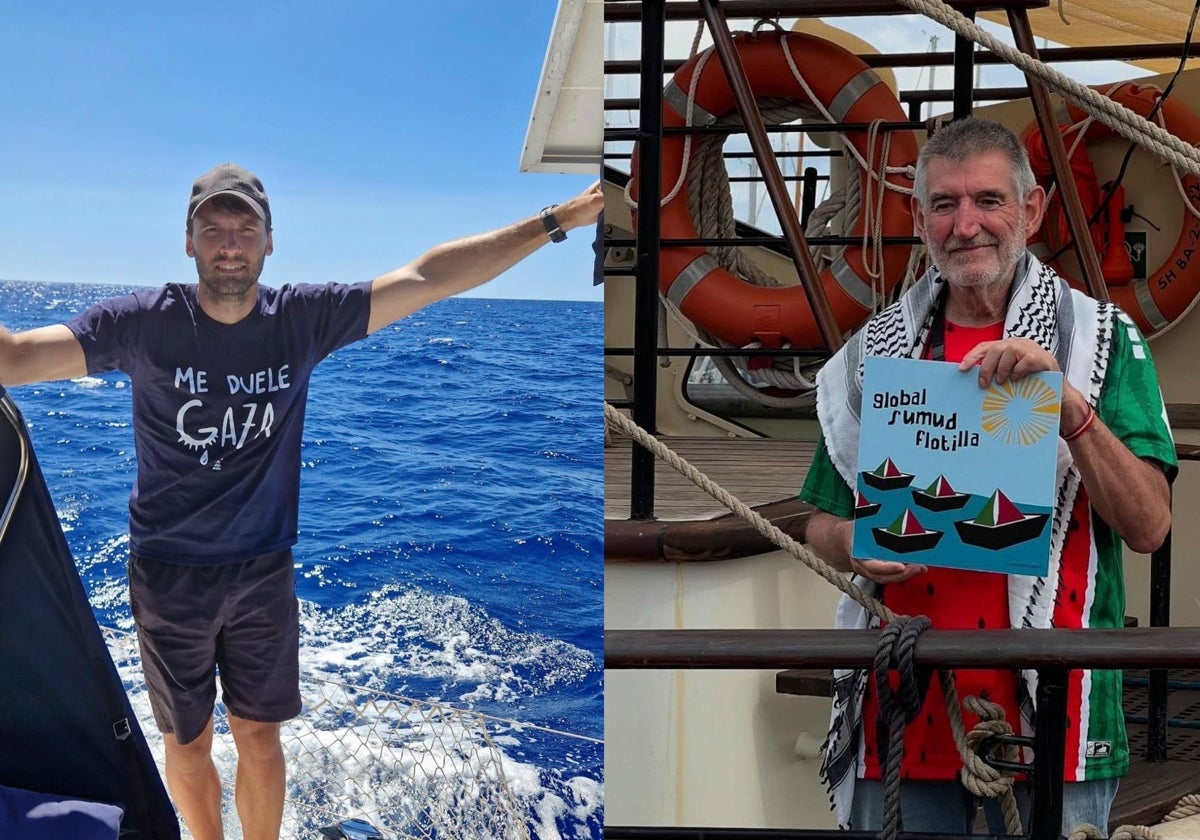 These are the two men from Malaga and the Costa who are part of the humanitarian aid flotilla travelling to Gaza: 'being here is a privilege'