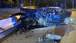 The state of the vehicle after the crash in Vélez-Málaga at the weekend.