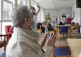 File image of a woman in a nursing home in Spain.