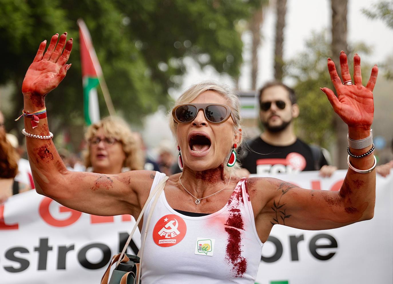 More than 2,000 protesters join Gaza &#039;genocide&#039; march in Malaga, in images