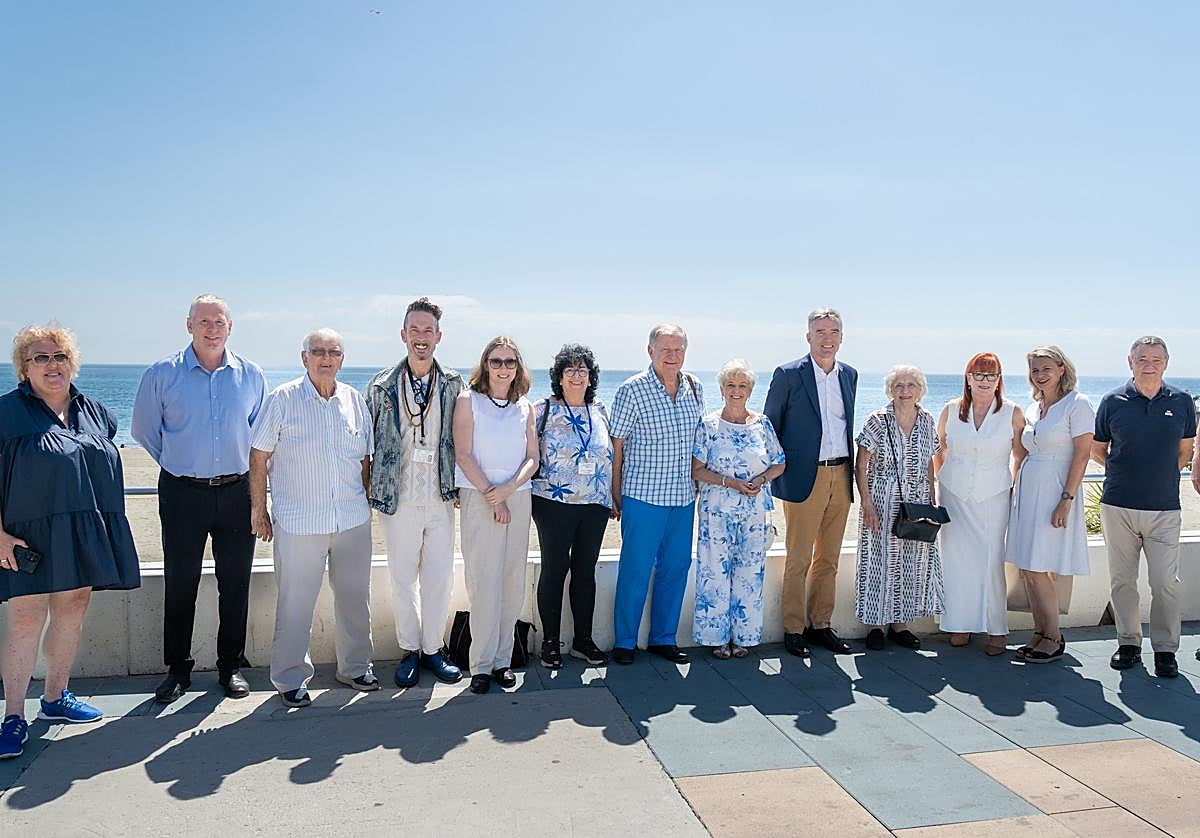 Ambassador Alex Ellis with members of the British community in Estepona.