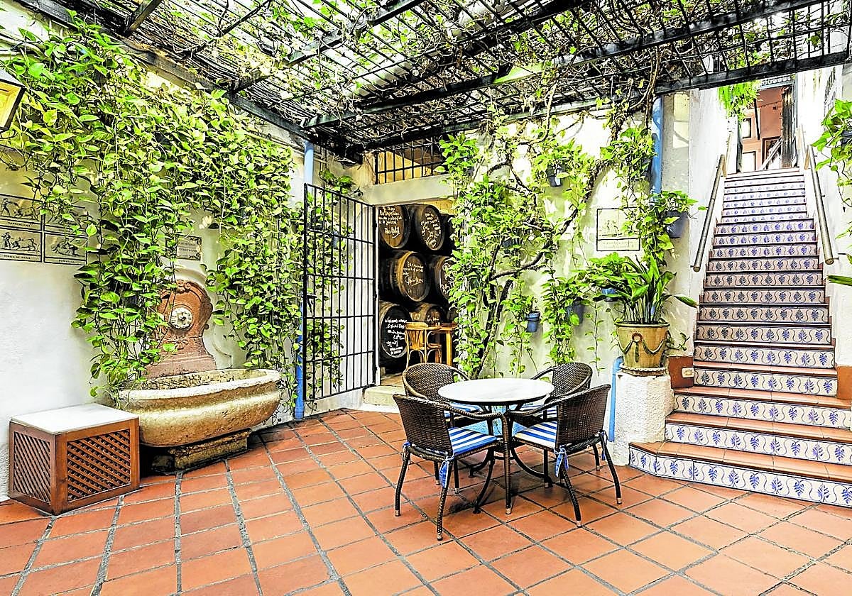 The restaurant has a striking traditional decor.