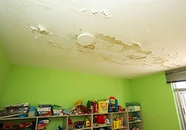 Damage caused by a leak, file image.