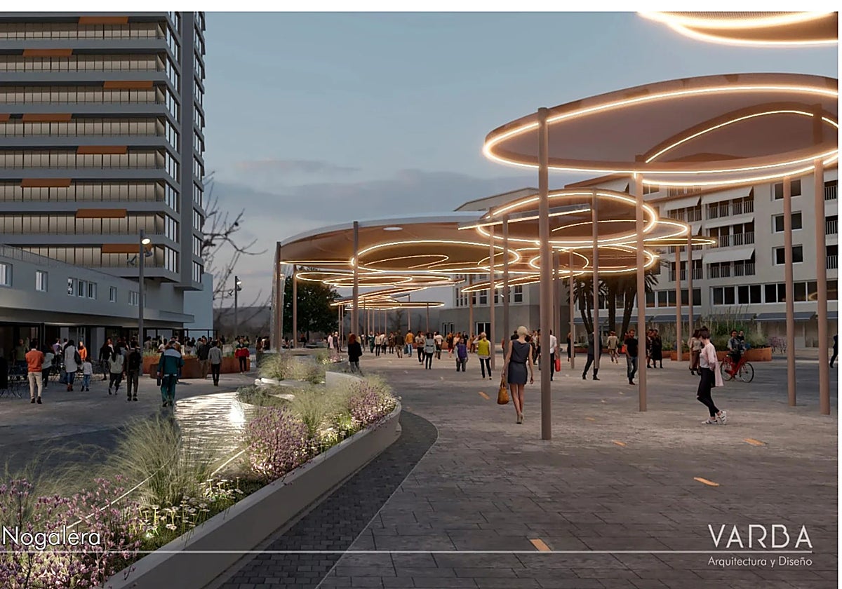 Recreation of the future appearance of La Nogalera, redesigned by the Varba studio.
