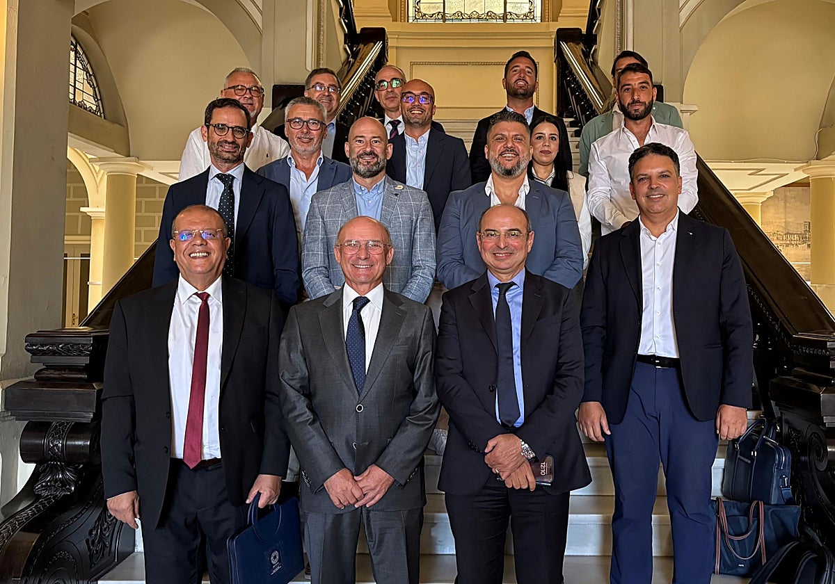 Malaga and Morocco representatives at Malaga port.