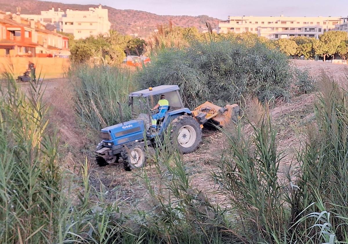 Cleaning of stream beds.
