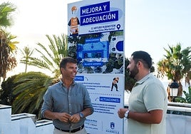 Councillor Diego López and representative for the west district, Alejandro González, visiting the site.