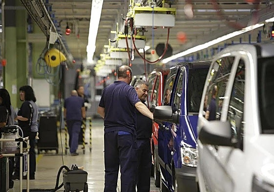 Assembly line at the Mercedes plant in Vitoria.