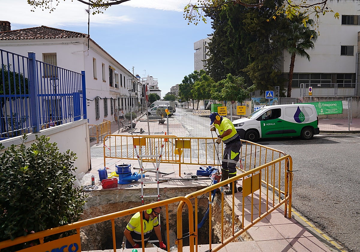 Start of work on Avenida San Lorenzo.