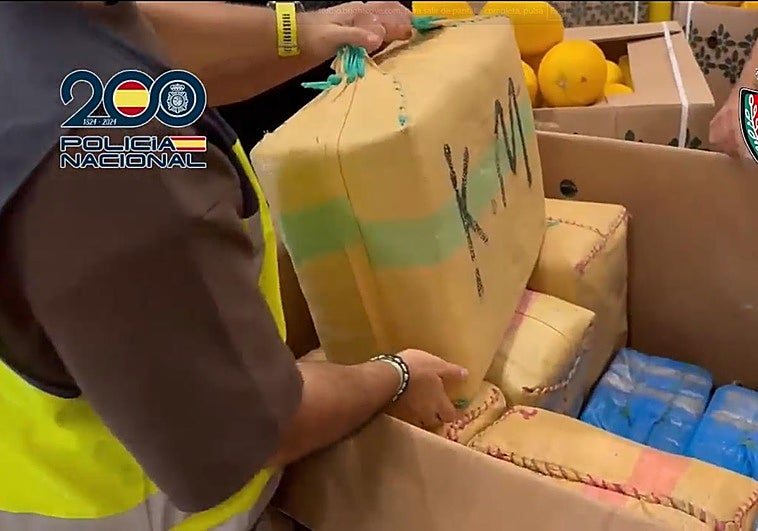 Ten suspects arrested in Malaga and Algeciras after police seize 11 tonnes of hashish hidden among melons and furniture
