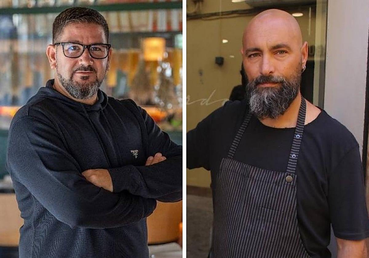 Dani García, Smoked Room, Madrid (left) and Benito Gómez, Bardal, Ronda (right).