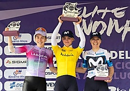 The podium following Saturday's Vuelta Ciclista a Andalucía Elite Women.