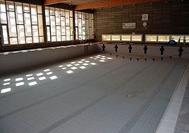 The indoor swimming pool, closed since 2018.