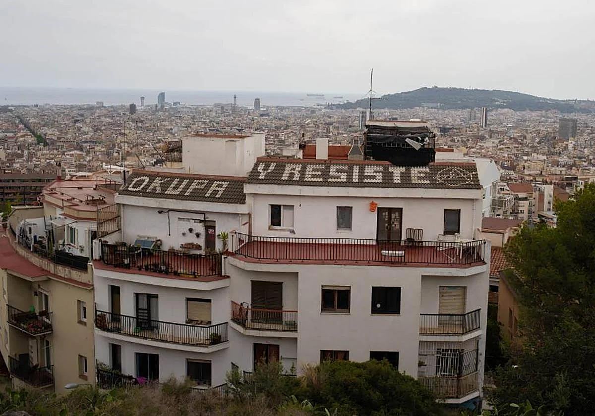 A squatted building in Barcelona.