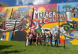 Presentation of the Malaga mural in Miami.