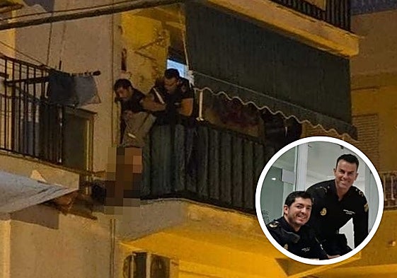 Heroic police officers bravely save man from plunging from Costa del Sol apartment block