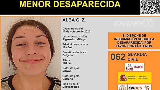 Public appeal to help find 16-year-old girl reported missing in Malaga province