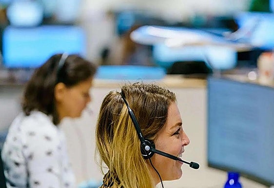 Customer service department of a company.