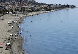 View of the beaches of Rincón de la Victoria.