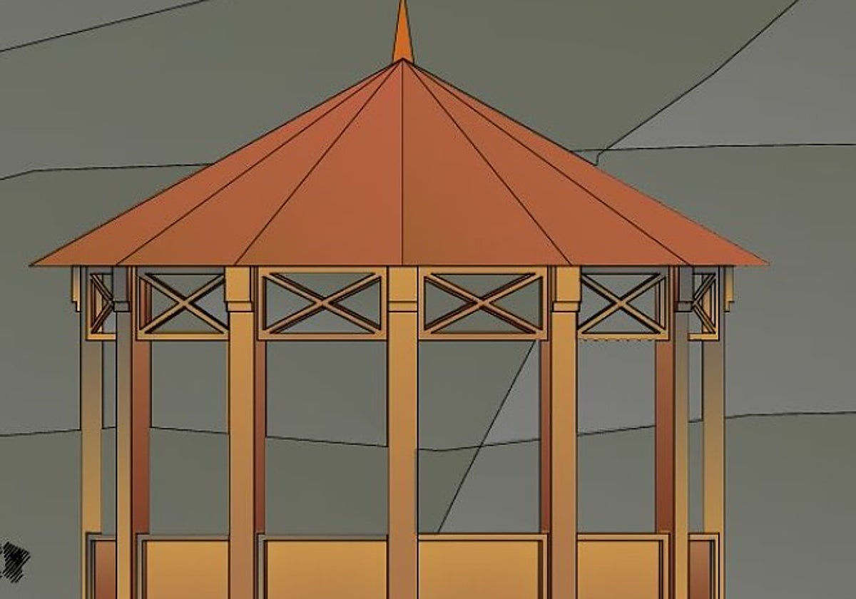 Recreation of the future gazebo.