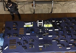 Weapons stockpile seized.