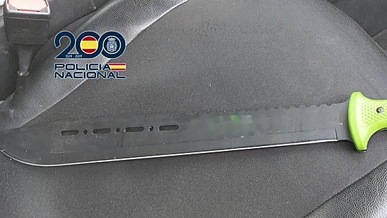 Police arrest man who brandished machete following argument with son's football coach in Spain