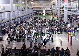 File image of the check-in desks at Malaga Airport.
