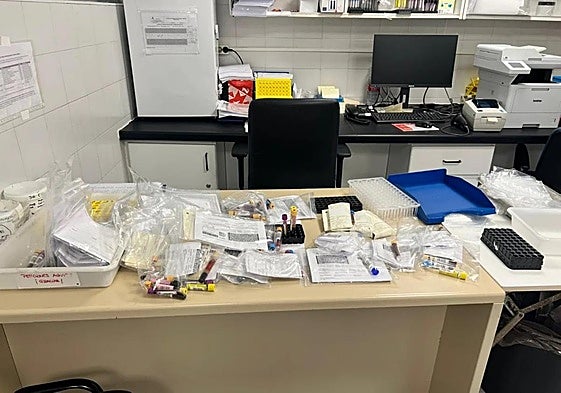 Blood samples pile up.