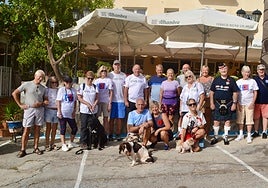 Walkers setting out from the Al Andalus hotel in Maro.