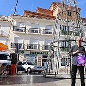 Plaza de la Constitución in Torrox Pueblo is ready for the Christmas switch-on tonight (weather permitting).